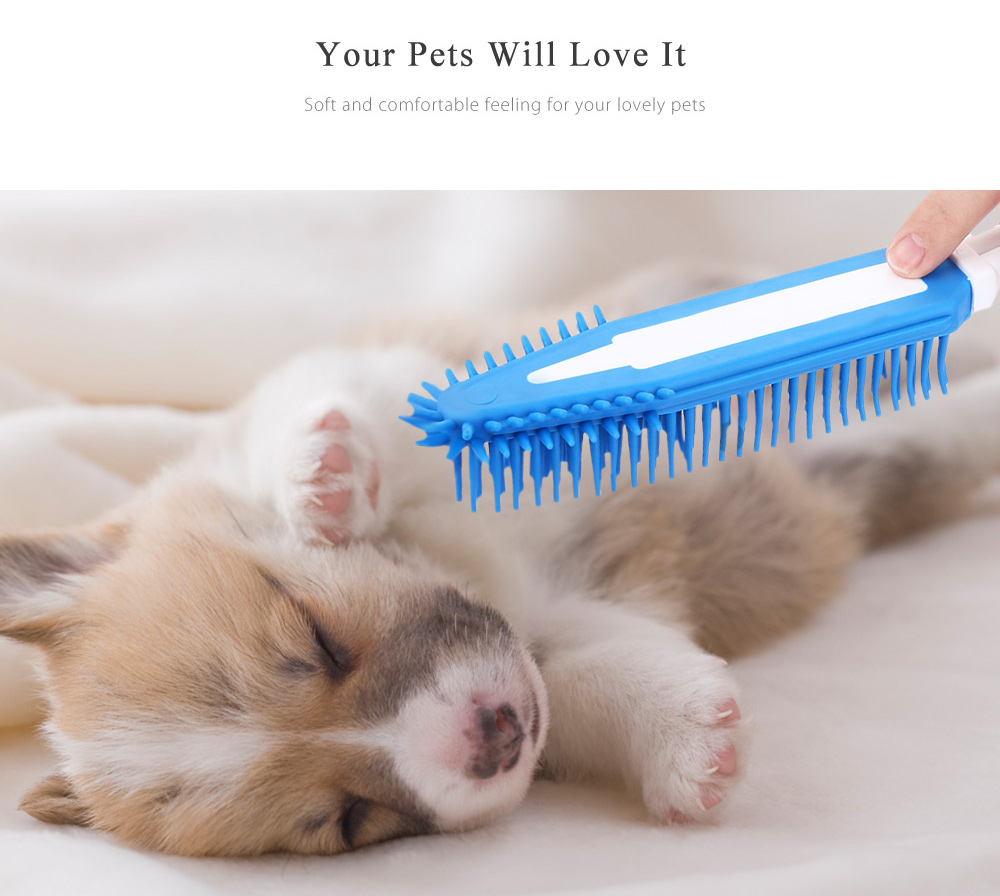 Pet Dog Puppy Cat Bristle Bath Brush Comb Deplitation Silicone Sticky Hair Tool Pet Dog Puppy Cat Bristle Bath Brush Comb Deplitation Silicone Sticky Hair Tool