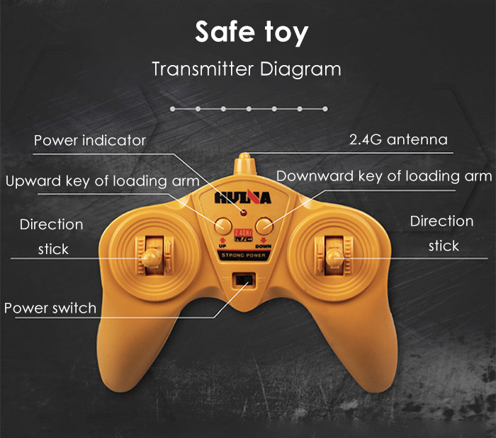 HUINA 1520 1:14 2.4GHz 6CH RC Alloy Truck Construction Vehicle HUINA 1520 1:14 2.4GHz 6CH RC Alloy Truck Construction Vehicle