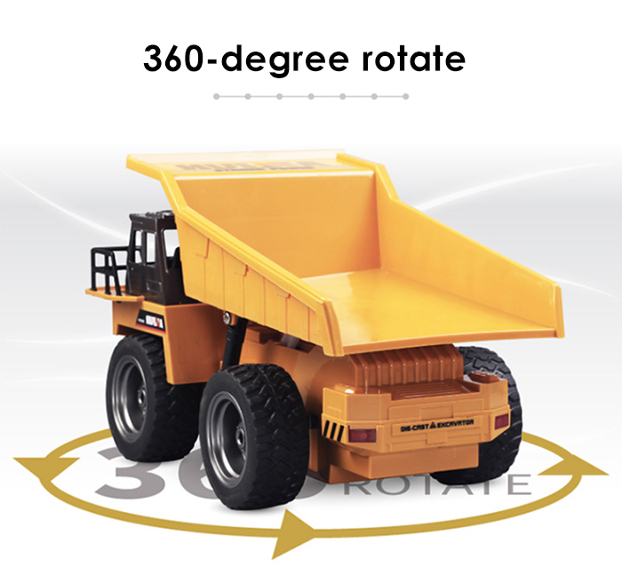 HUINA 1540 1:12 2.4G 6CH RC Alloy Dump Truck Auto Demonstration Function HUINA 1540 1:12 2.4G 6CH RC Alloy Dump Truck Auto Demonstration Function
