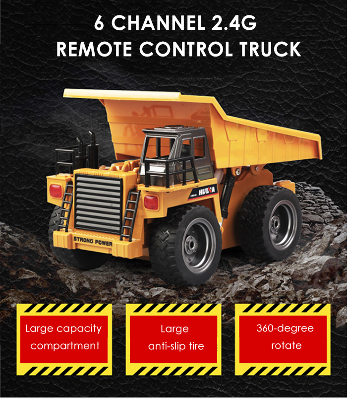 HUINA 1540 1:12 2.4G 6CH RC Alloy Dump Truck Auto Demonstration Function HUINA 1540 1:12 2.4G 6CH RC Alloy Dump Truck Auto Demonstration Function