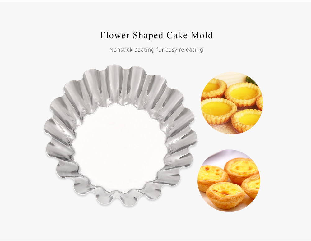 6pcs Stainless Steel Egg Tart Cupcake Mold Baking Tool 6pcs Stainless Steel Egg Tart Cupcake Mold Baking Tool