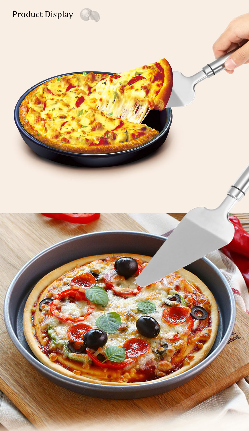 Stainless Steel Cheese Knife Bud Cake Pizza Shovel Kitchen Tool Stainless Steel Cheese Knife Bud Cake Pizza Shovel Kitchen Tool