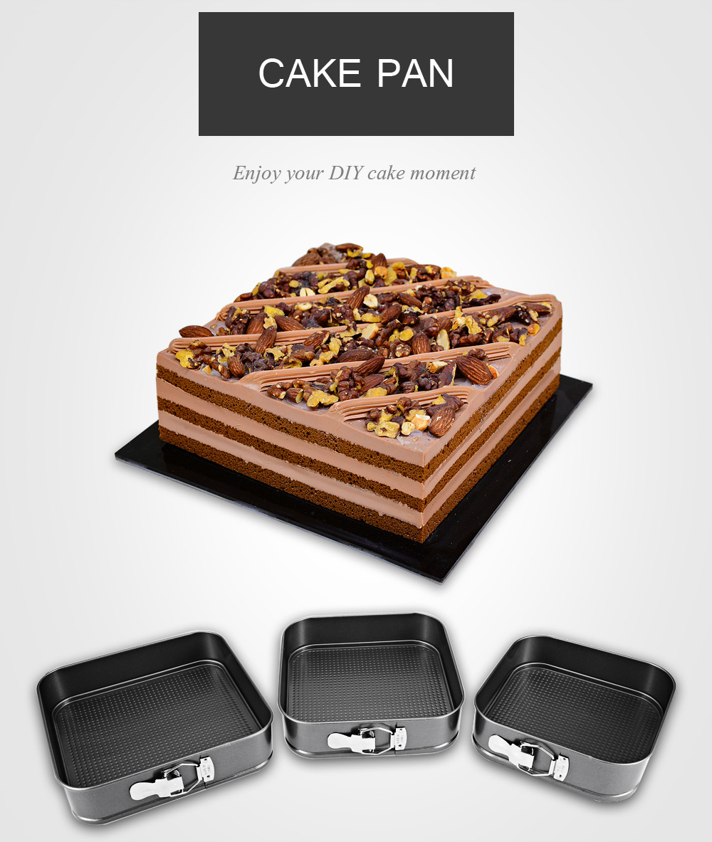 3pcs Non-stick Rectangular Carbon Steel Cookies Cake Pan 3pcs Non-stick Rectangular Carbon Steel Cookies Cake Pan