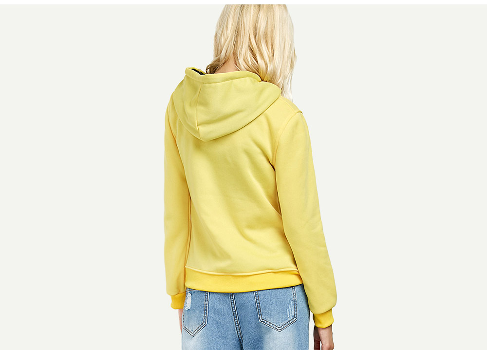 Casual Hooded Long Sleeve Drawstring Letter Print Women Hoodie Casual Hooded Long Sleeve Drawstring Letter Print Women Hoodie