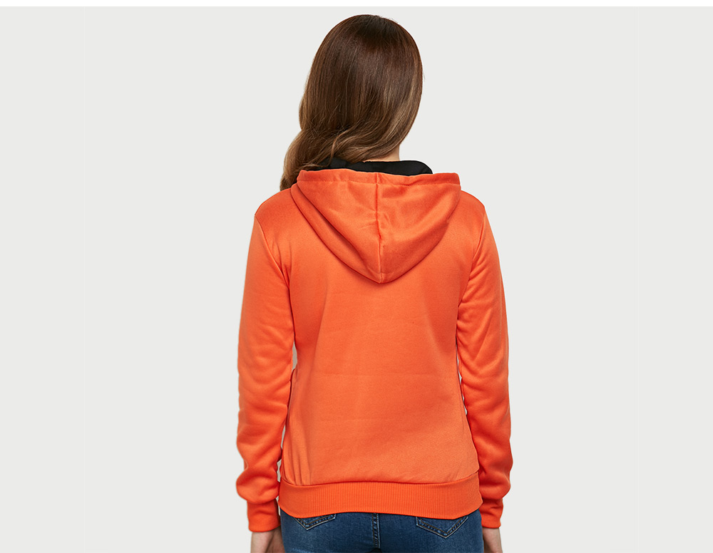Casual Hooded Long Sleeve Drawstring Letter Print Women Hoodie Casual Hooded Long Sleeve Drawstring Letter Print Women Hoodie