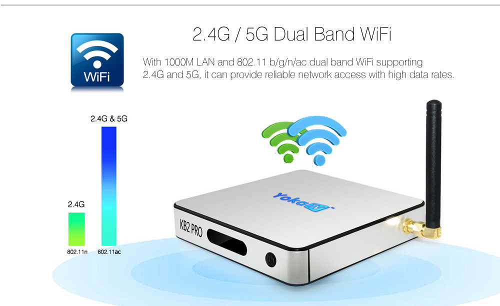 YOKATV KB2 PRO Android 6.0 Octa Core TV Box Amlogic S912 Support for KODI 17.0 Bluetooth 4.0 Streaming Media Player YOKATV KB2 PRO Android 6.0 Octa Core TV Box Amlogic S912 Support for KODI 17.0 Bluetooth 4.0 Streaming Media Player