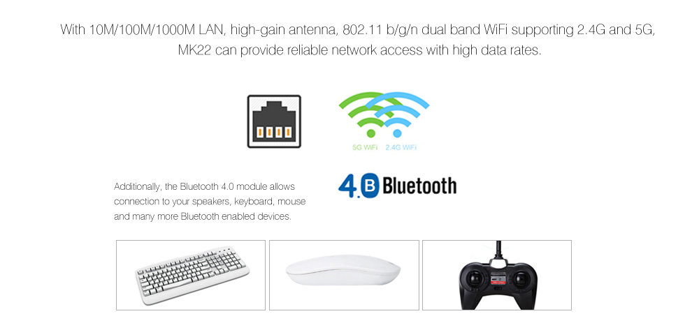 Rikomagic RKM MK22 TV Box Amlogic S912 Octa Core Android 6.0 2.4G + 5G Dual Band WiFi Bluetooth 4.0 3G DDR3 RAM 32G eMMC ROM Rikomagic RKM MK22 TV Box Amlogic S912 Octa Core Android 6.0 2.4G + 5G Dual Band WiFi Bluetooth 4.0 3G DDR3 RAM 32G eMMC ROM