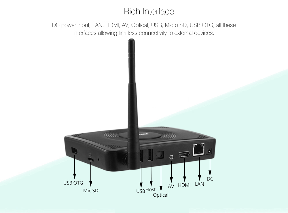 Rikomagic RKM MK22 TV Box Amlogic S912 Octa Core Android 6.0 2.4G + 5G Dual Band WiFi Bluetooth 4.0 3G DDR3 RAM 32G eMMC ROM Rikomagic RKM MK22 TV Box Amlogic S912 Octa Core Android 6.0 2.4G + 5G Dual Band WiFi Bluetooth 4.0 3G DDR3 RAM 32G eMMC ROM