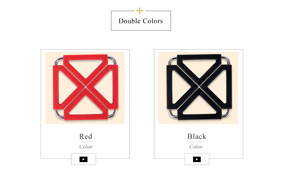 Expandable Pot Holder Stainless Steel Silicone Gel Heat Insulation Pad Expandable Pot Holder Stainless Steel Silicone Gel Heat Insulation Pad
