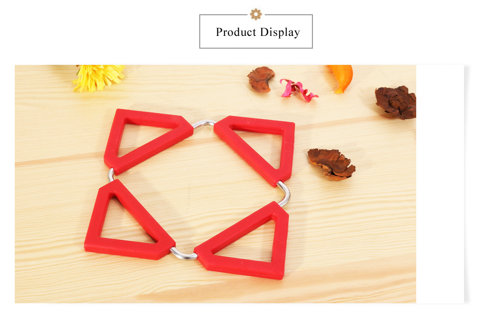 Expandable Pot Holder Stainless Steel Silicone Gel Heat Insulation Pad Expandable Pot Holder Stainless Steel Silicone Gel Heat Insulation Pad