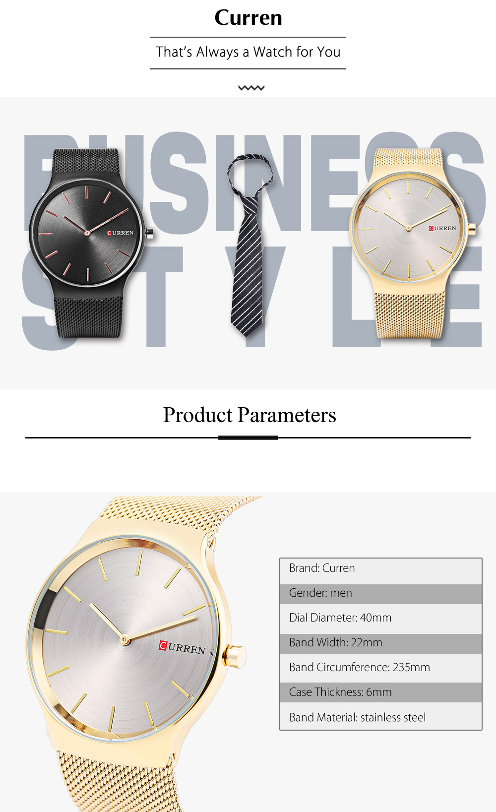 Curren 8256 Male Quartz Watch Simple Dial Stainless Steel Net Band Men Wristwatch Curren 8256 Male Quartz Watch Simple Dial Stainless Steel Net Band Men Wristwatch