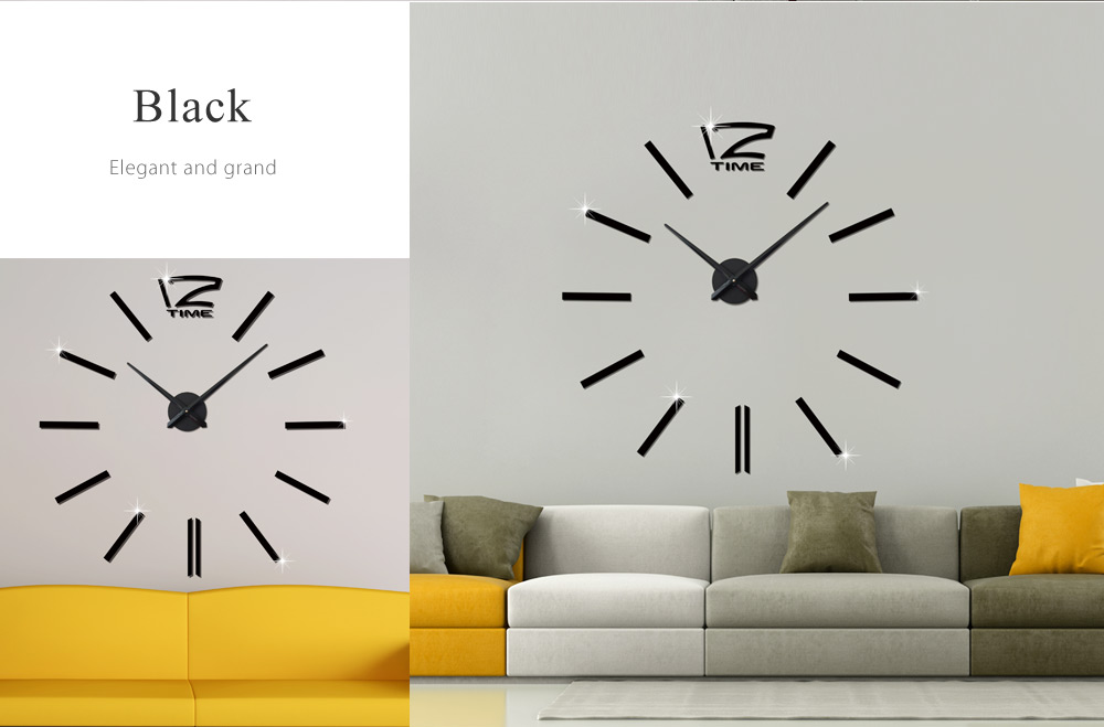 M.Sparkling Large 3D Mirror Effect Sticker DIY Quartz Wall Clock M.Sparkling Large 3D Mirror Effect Sticker DIY Quartz Wall Clock