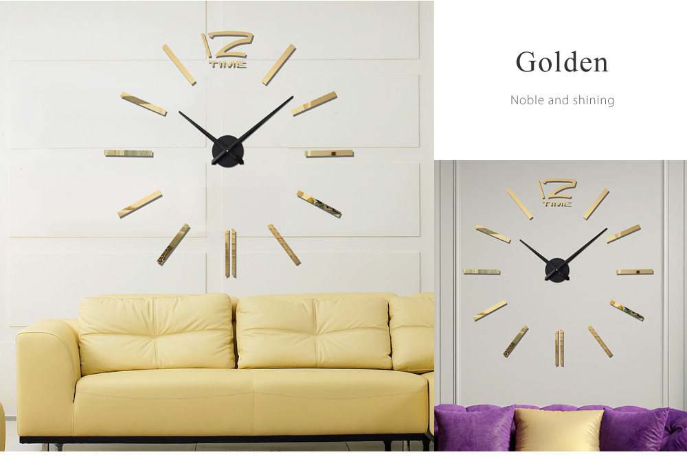 M.Sparkling Large 3D Mirror Effect Sticker DIY Quartz Wall Clock M.Sparkling Large 3D Mirror Effect Sticker DIY Quartz Wall Clock