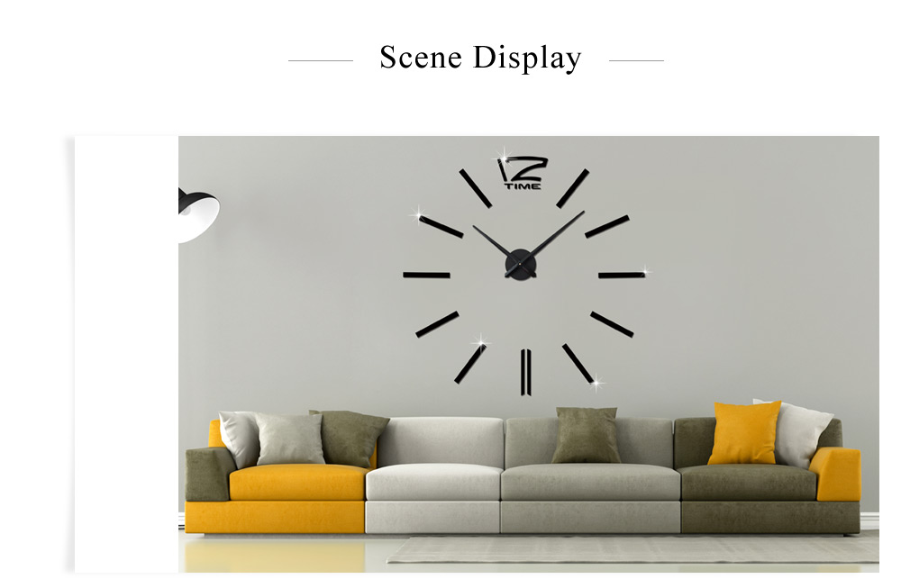 M.Sparkling Large 3D Mirror Effect Sticker DIY Quartz Wall Clock M.Sparkling Large 3D Mirror Effect Sticker DIY Quartz Wall Clock