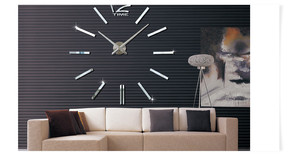 M.Sparkling Large 3D Mirror Effect Sticker DIY Quartz Wall Clock M.Sparkling Large 3D Mirror Effect Sticker DIY Quartz Wall Clock