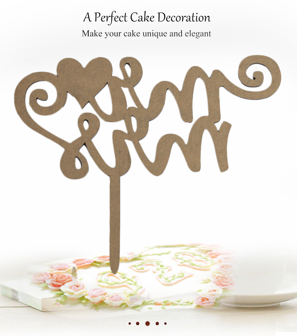 Acrylic English Letter Wedding Party Cake Inserted Card Decoration Acrylic English Letter Wedding Party Cake Inserted Card Decoration