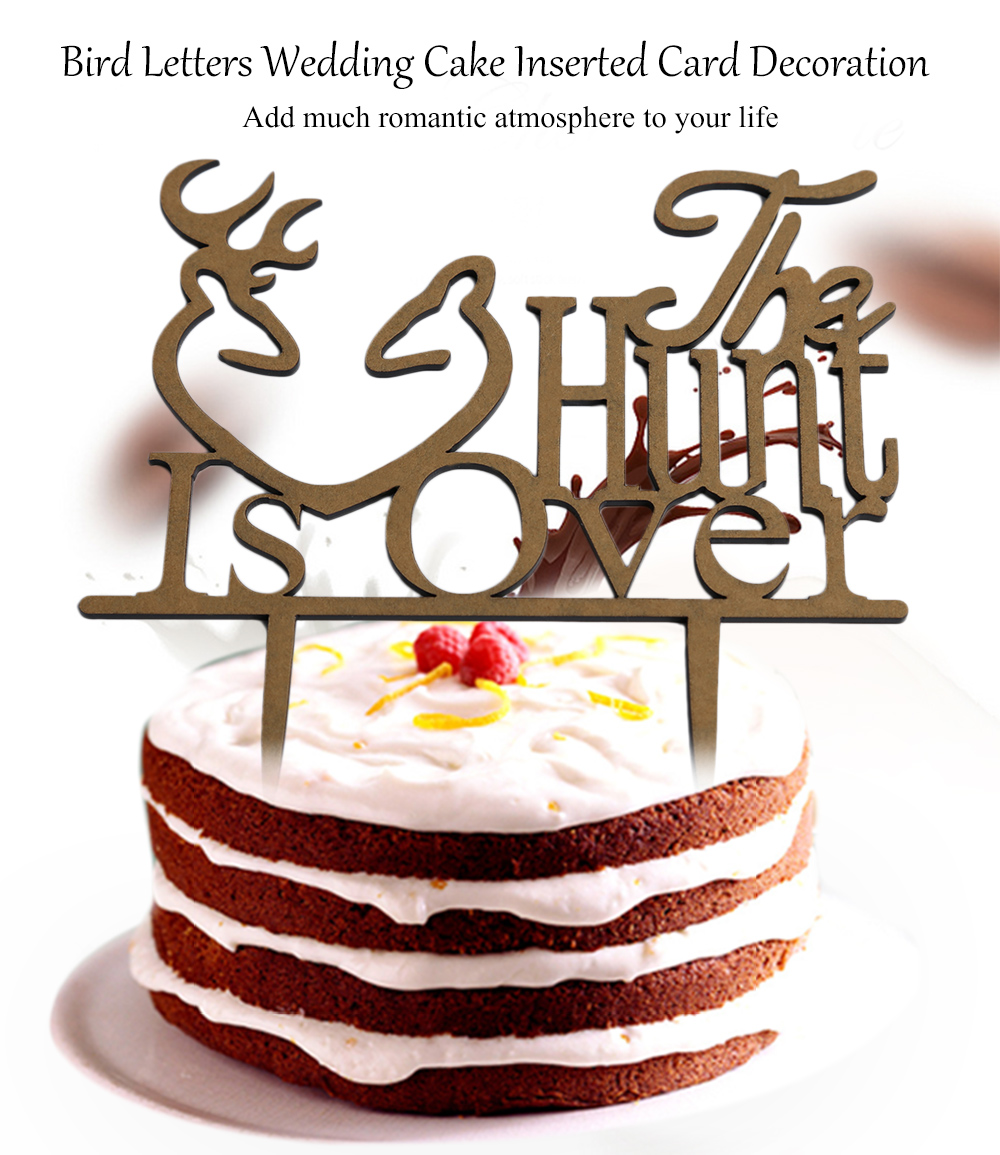 Deer Heart Shape Birthday Wedding Cake Inserted Card Decoration Deer Heart Shape Birthday Wedding Cake Inserted Card Decoration