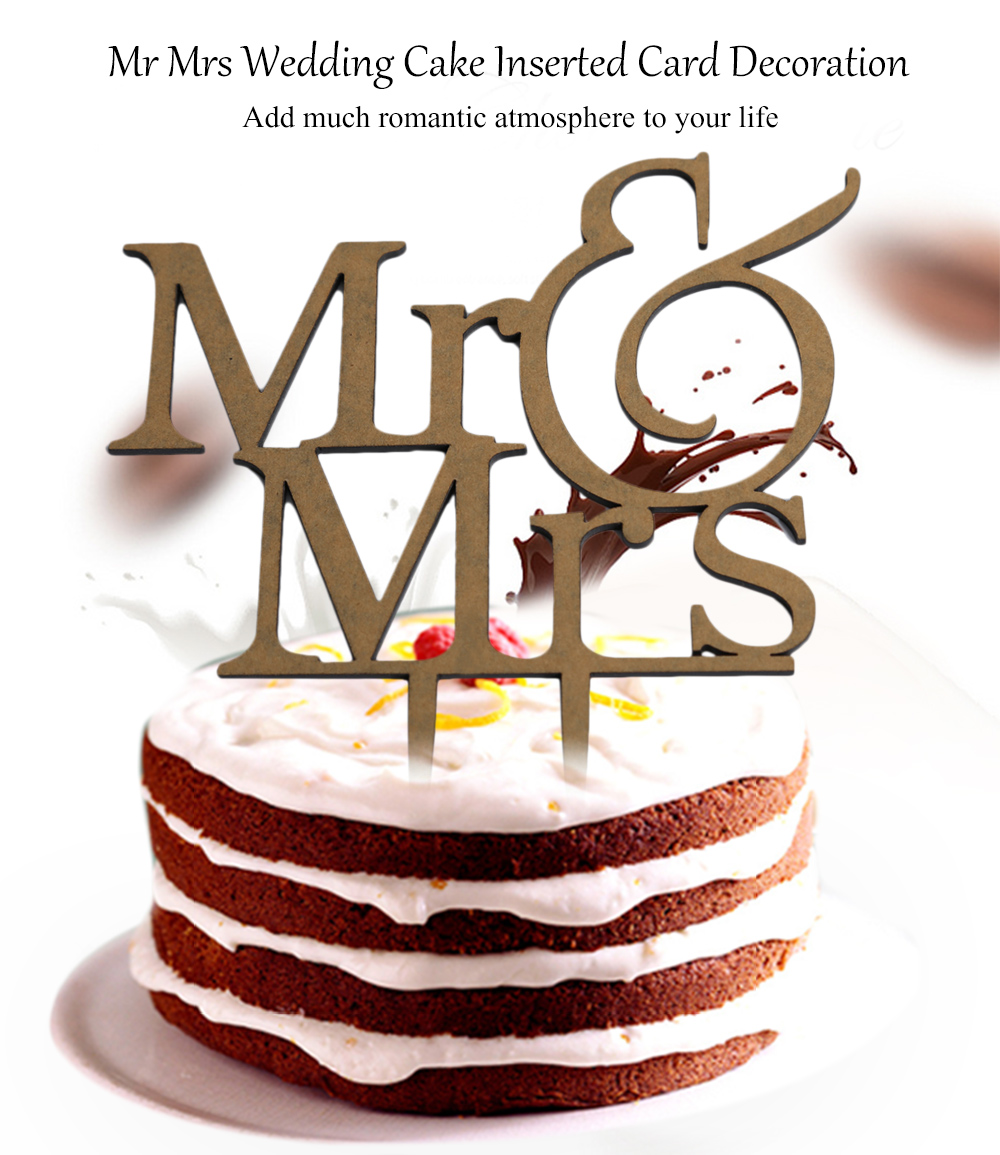 English Letter Mr Mrs Wedding Cake Inserted Card Decoration English Letter Mr Mrs Wedding Cake Inserted Card Decoration