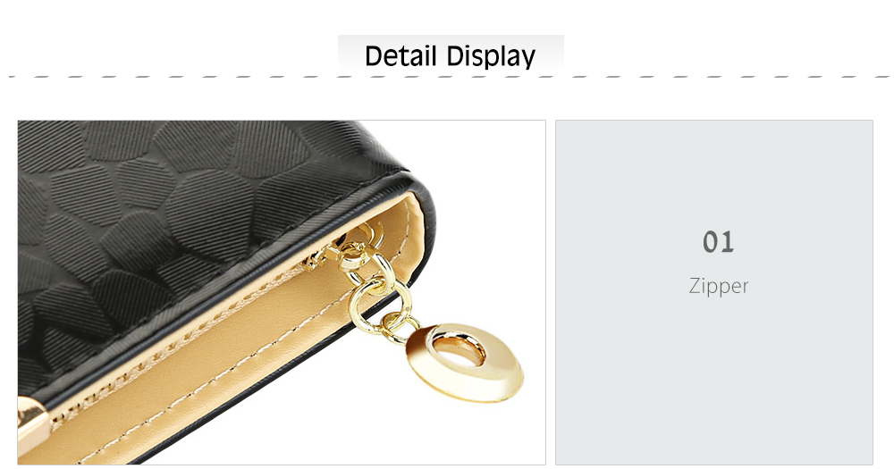 Women Elegant Stone Pattern Metal Floral Decoration Multicard Bit Wrist Wallet Clutch Card Holder Phone Pocket Women Elegant Stone Pattern Metal Floral Decoration Multicard Bit Wrist Wallet Clutch Card Holder Phone Pocket