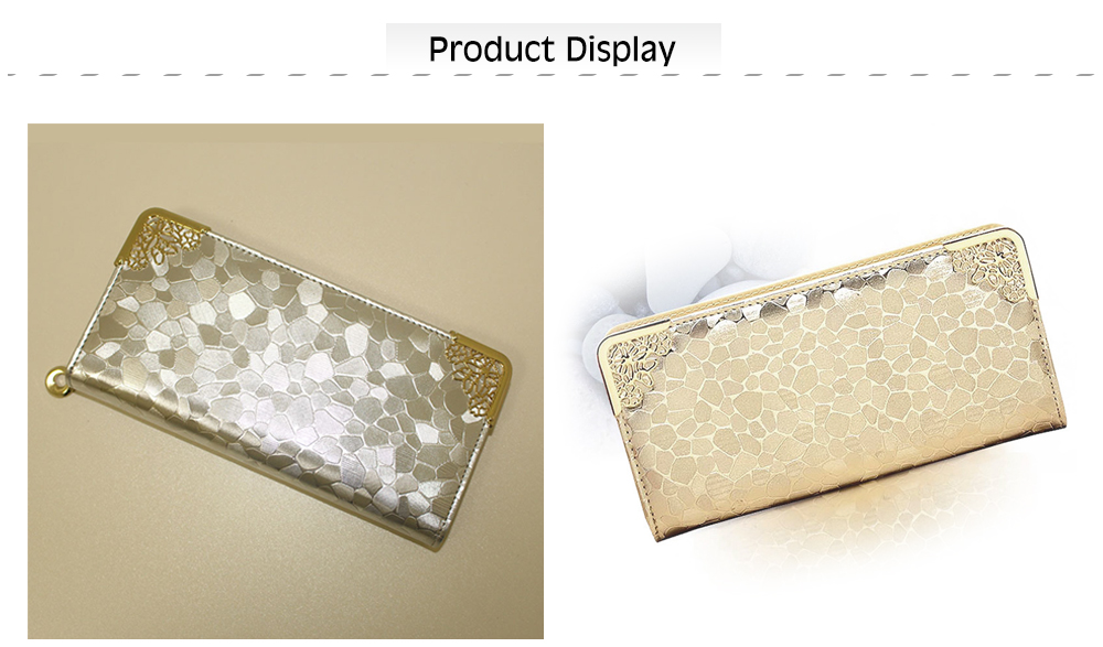Women Elegant Stone Pattern Metal Floral Decoration Multicard Bit Wrist Wallet Clutch Card Holder Phone Pocket Women Elegant Stone Pattern Metal Floral Decoration Multicard Bit Wrist Wallet Clutch Card Holder Phone Pocket