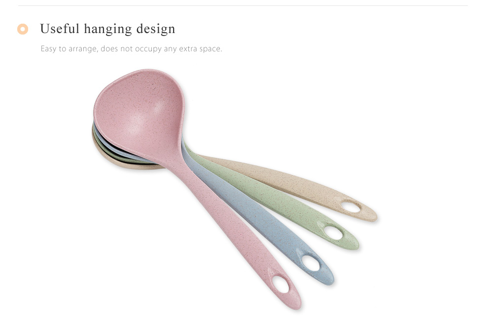 Creative Wheat Straw Soup Hanging Meal Spoon Ladle Kitchen Tool Creative Wheat Straw Soup Hanging Meal Spoon Ladle Kitchen Tool