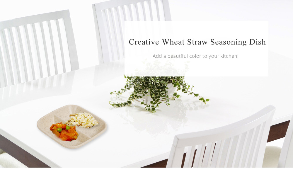 Creative Wheat Straw Seasoning Dish Vinegar Saucer Kitchen Tableware Accessory