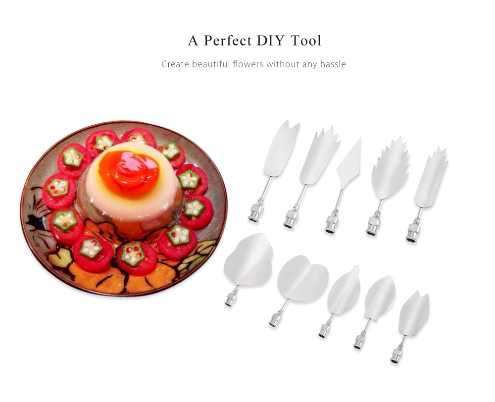 10pcs Stainless Steel 3D Gelatin Jelly Needles Cake Flower Mold Tools 10pcs Stainless Steel 3D Gelatin Jelly Needles Cake Flower Mold Tools