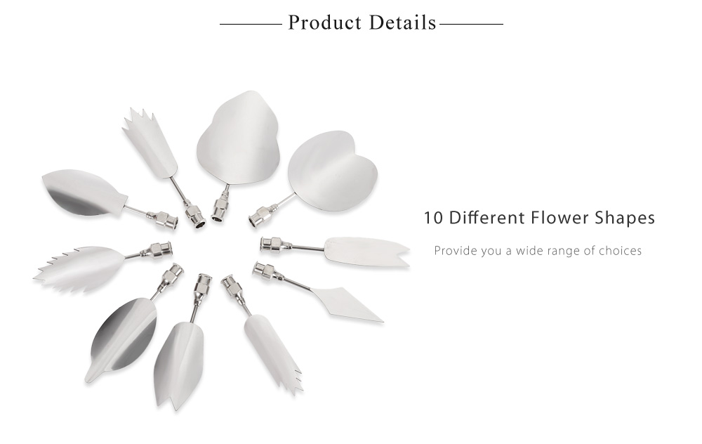 10pcs Stainless Steel 3D Gelatin Jelly Needles Cake Flower Mold Tools 10pcs Stainless Steel 3D Gelatin Jelly Needles Cake Flower Mold Tools
