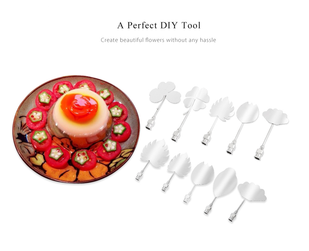 10pcs Stainless Steel 3D Jelly Needles Cake Flower Mold Tools 10pcs Stainless Steel 3D Jelly Needles Cake Flower Mold Tools