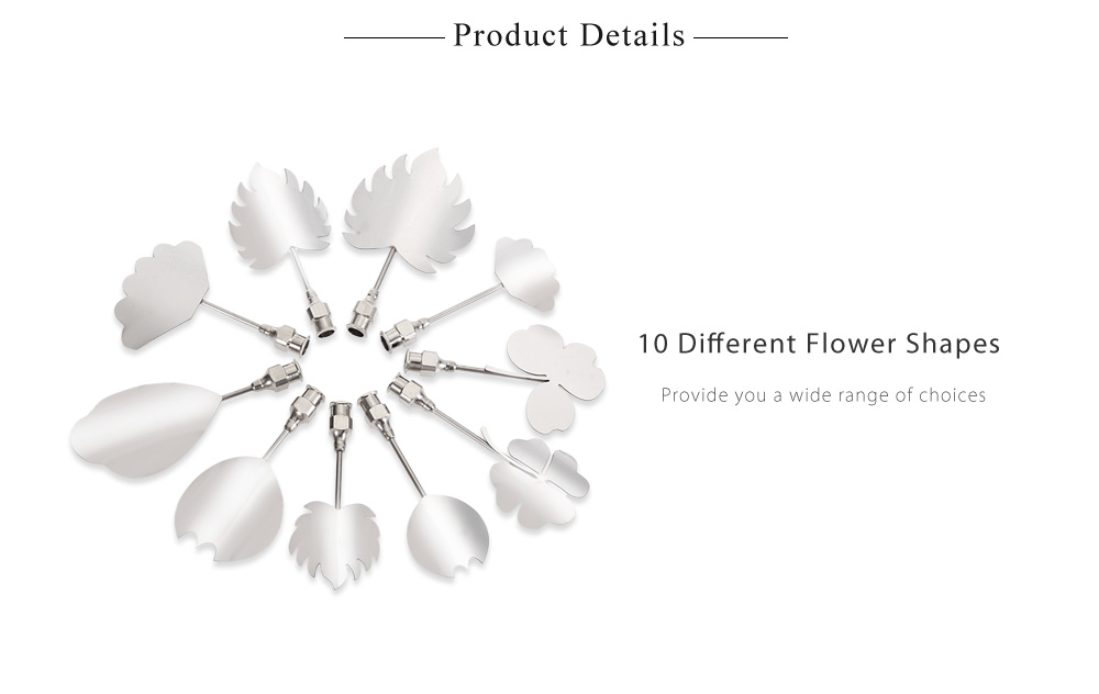 10pcs Stainless Steel 3D Jelly Needles Cake Flower Mold Tools 10pcs Stainless Steel 3D Jelly Needles Cake Flower Mold Tools