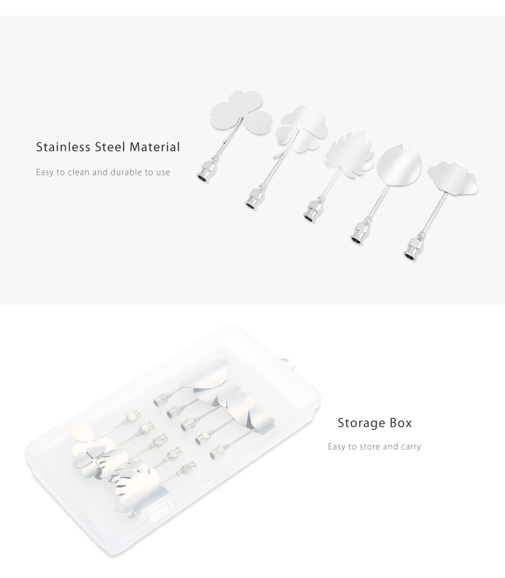 10pcs Stainless Steel 3D Jelly Needles Cake Flower Mold Tools 10pcs Stainless Steel 3D Jelly Needles Cake Flower Mold Tools