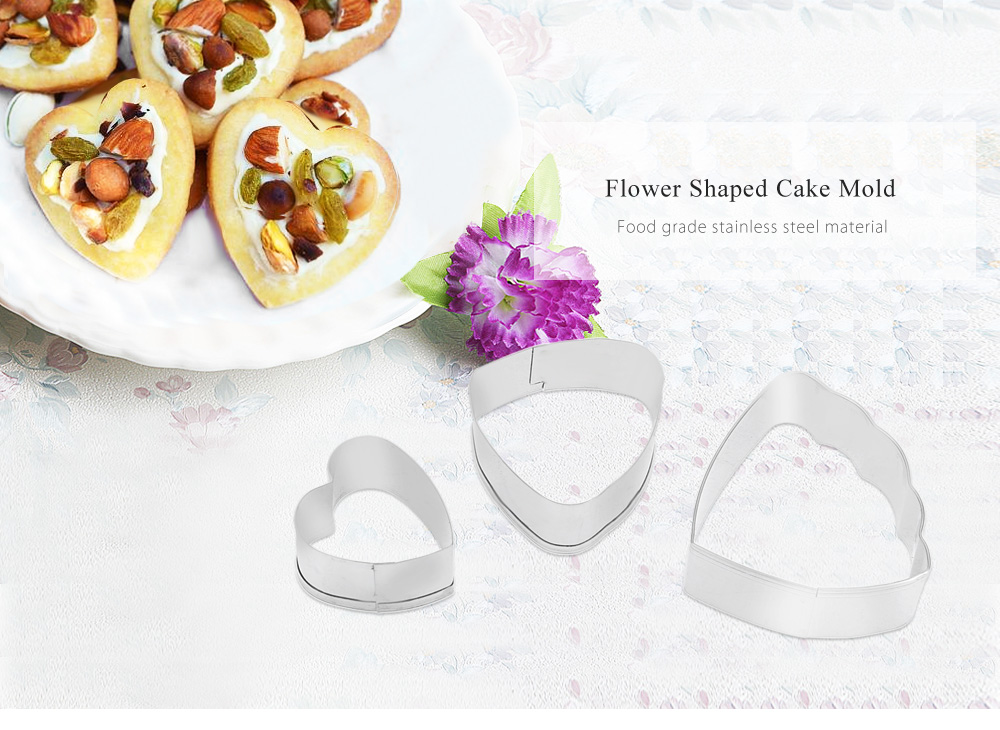 3pcs Ranunculus Flower Stainless Steel Fondant Cake Cutter Baking Mold 3pcs Ranunculus Flower Stainless Steel Fondant Cake Cutter Baking Mold