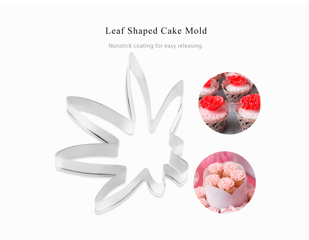 Leaf Pattern Stainless Steel Fondant Cake Cutter Baking Mold Leaf Pattern Stainless Steel Fondant Cake Cutter Baking Mold