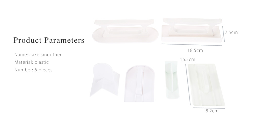 TANGCHU 6pcs Fondant Cake Smoother Cream Icing Polisher Tool TANGCHU 6pcs Fondant Cake Smoother Cream Icing Polisher Tool