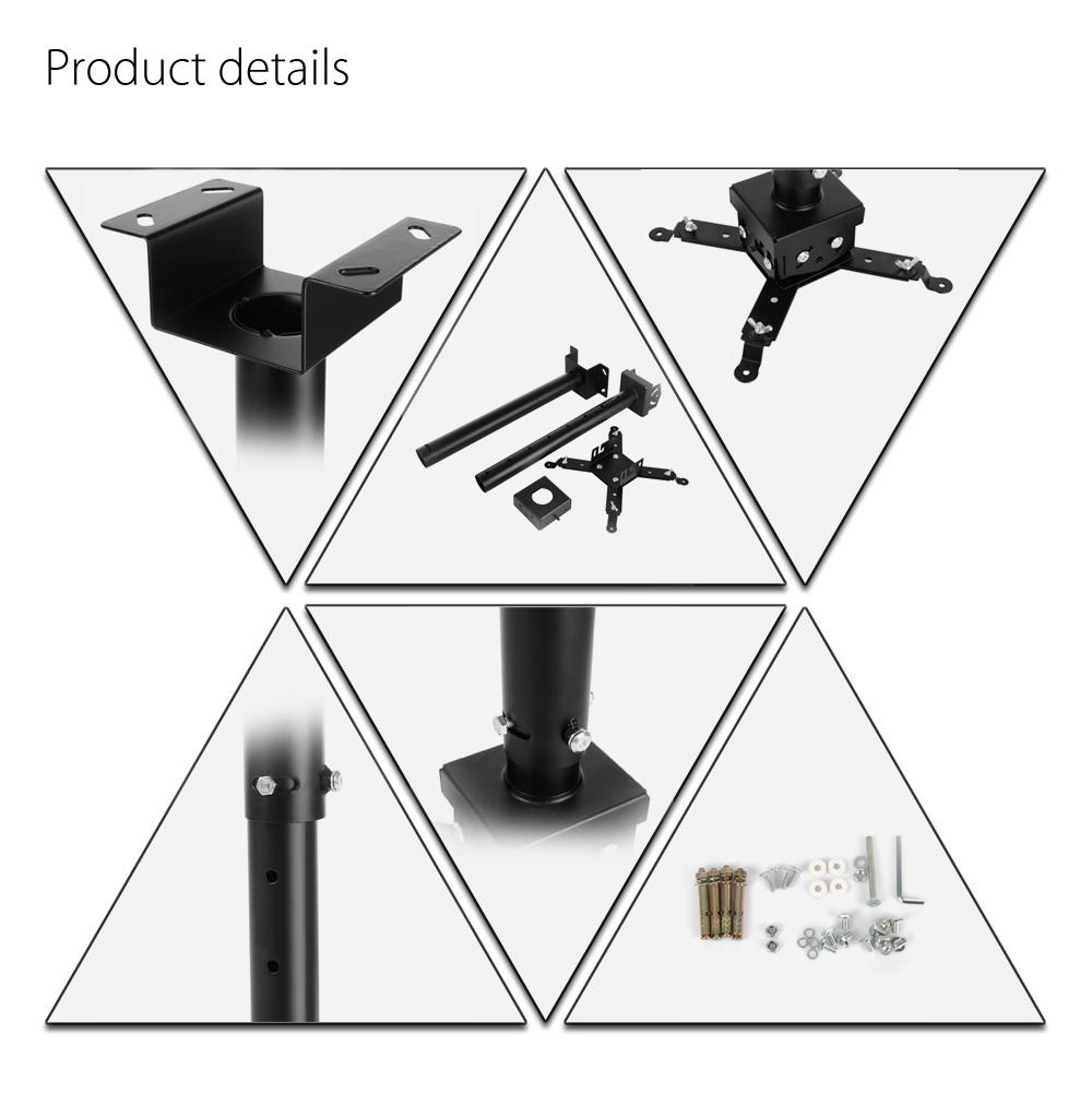 HY 1m Universal Adjustable Ceiling Projector Mount Extending Height Adjustable Projection HY 1m Universal Adjustable Ceiling Projector Mount Extending Height Adjustable Projection