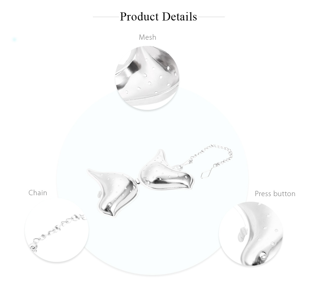 Stainless Steel Bird Shape Mesh Tea Infuser Strainer Filter with Chain