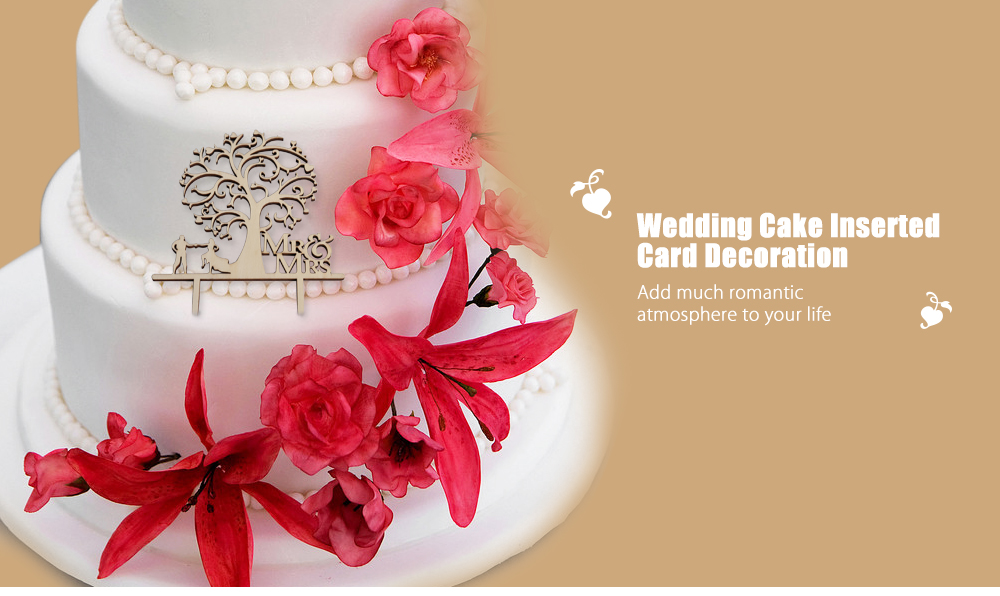 Wooden Letters Birthday Wedding Cake Topper Inserted Card Decoration Wooden Letters Birthday Wedding Cake Topper Inserted Card Decoration