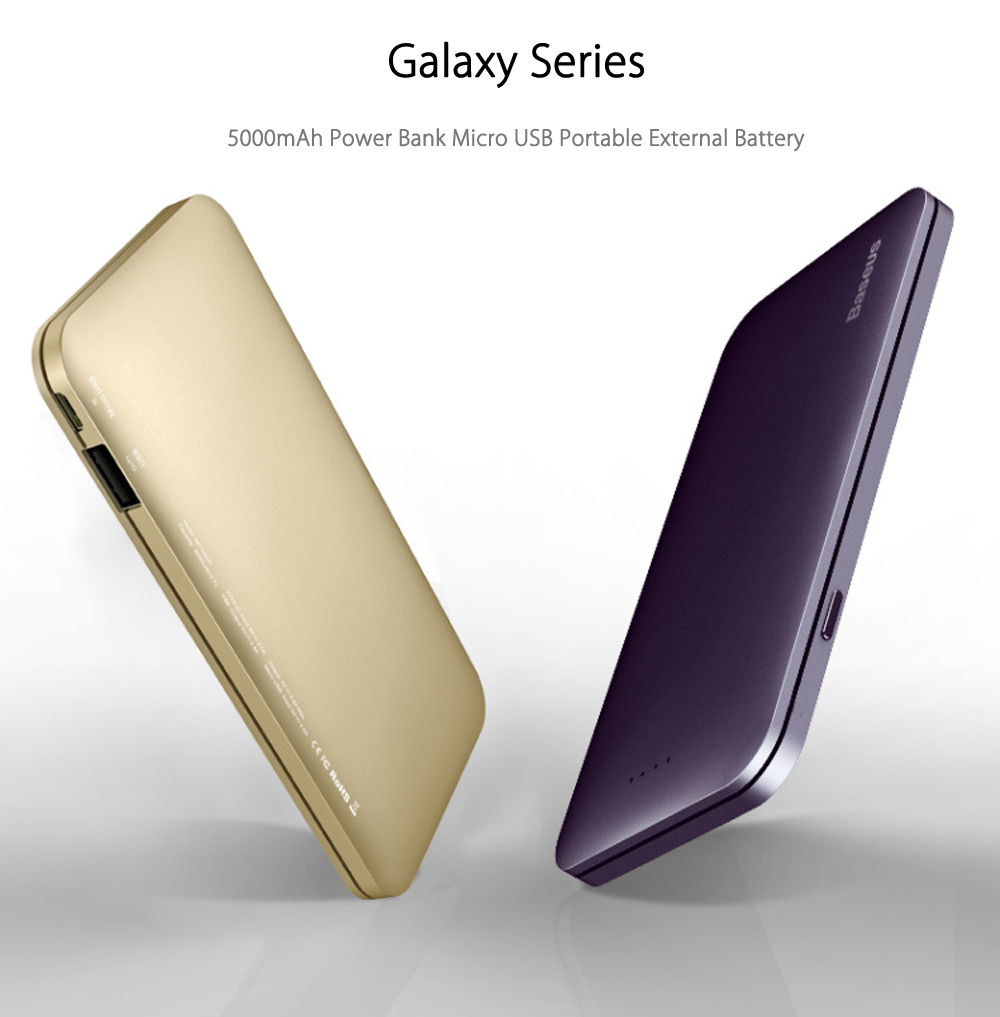 Baseus Galaxy Series Universal Micro USB 5000mAh Power Bank Portable External Battery Baseus Galaxy Series Universal Micro USB 5000mAh Power Bank Portable External Battery
