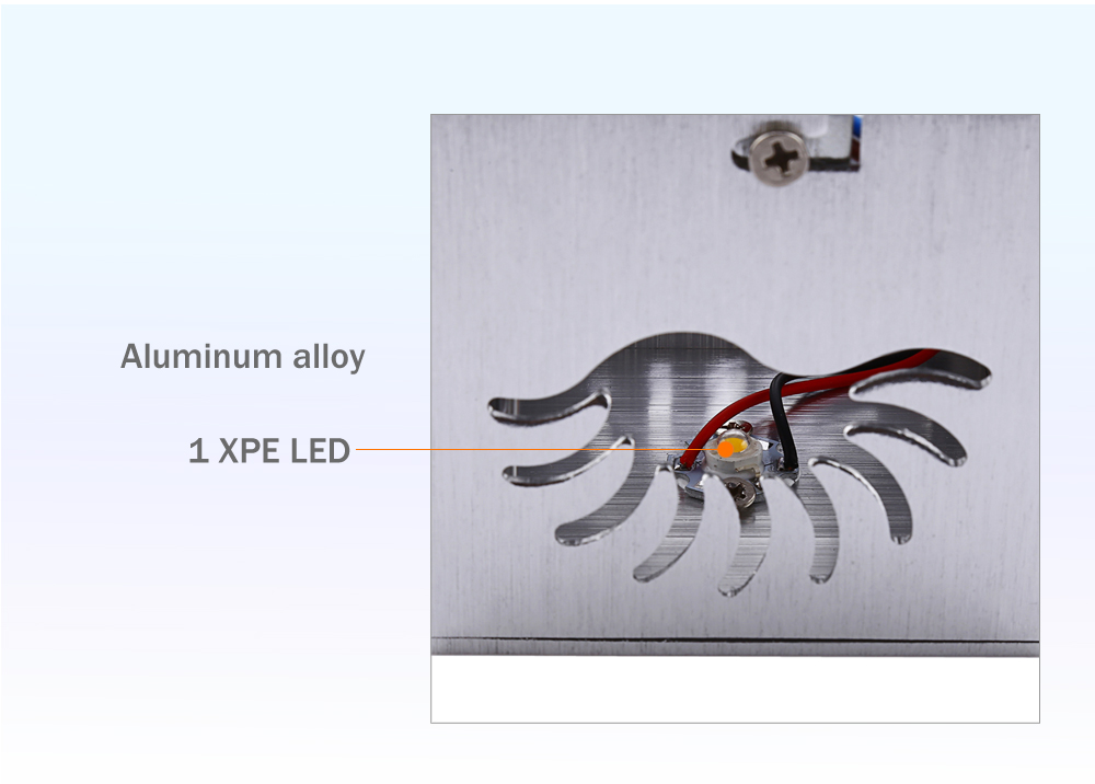 AC 85 - 265V 3W 100LM Pteris LED Wall Lamp Bedroom Decorate Night Light
