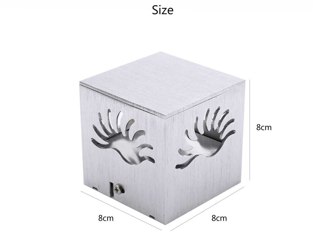 AC 85 - 265V 3W 100LM Pteris LED Wall Lamp Bedroom Decorate Night Light