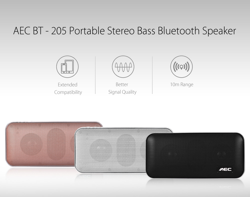 AEC BT - 205 Portable Stereo Bass Bluetooth Speaker