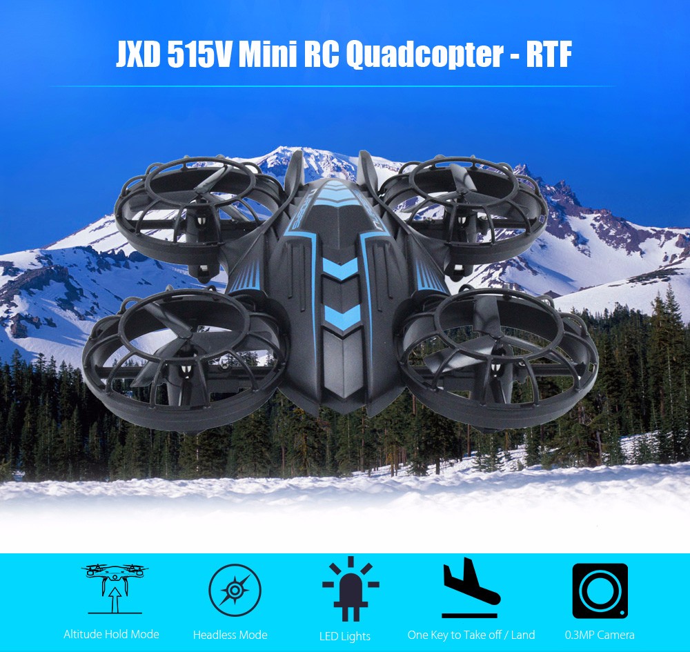 JXD 515V Mini RC Drone RTF 0.3MP Camera / 2.4GHz 4CH 6-axis Gyro / Altitude Hold JXD 515V Mini RC Drone RTF 0.3MP Camera / 2.4GHz 4CH 6-axis Gyro / Altitude Hold