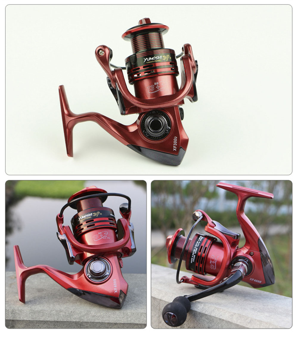 YUMOSHI 13 + 1BB Full Metal Fishing Spinning Reel with Exchangeable Handle YUMOSHI 13 + 1BB Full Metal Fishing Spinning Reel with Exchangeable Handle