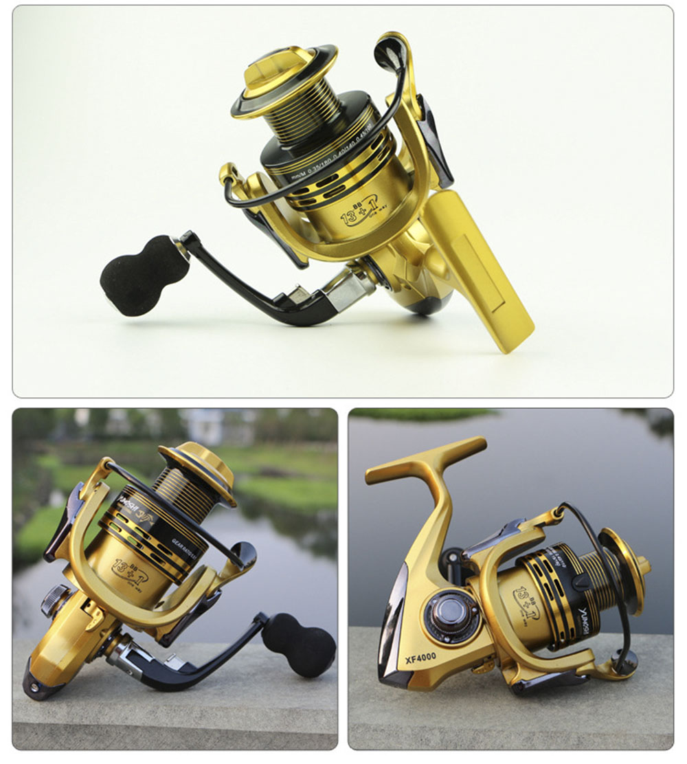 YUMOSHI 13 + 1BB Full Metal Fishing Spinning Reel with Exchangeable Handle YUMOSHI 13 + 1BB Full Metal Fishing Spinning Reel with Exchangeable Handle