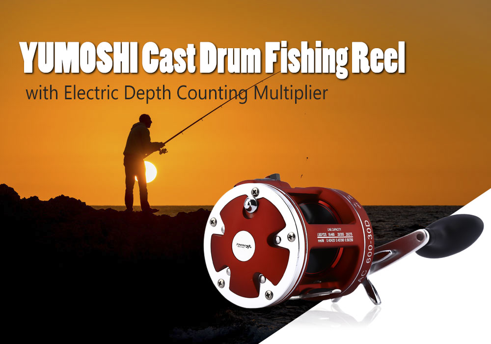 YUMOSHI 12 Ball Bearings High Speed Fishing Reel with Electric Depth Counting Multiplier YUMOSHI 12 Ball Bearings High Speed Fishing Reel with Electric Depth Counting Multiplier