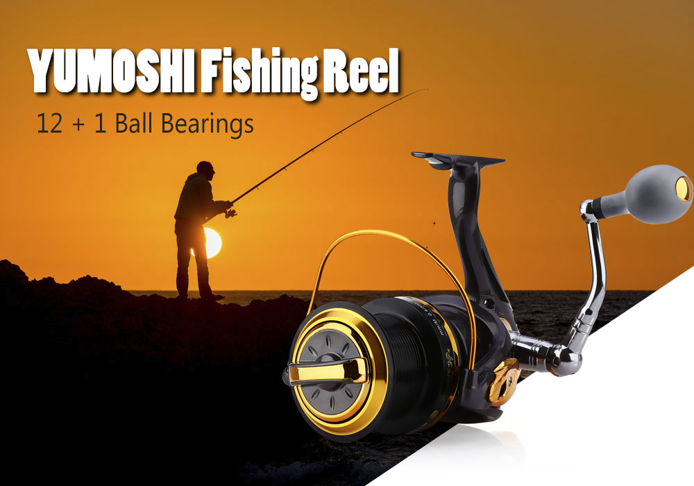 YUMOSHI 12 + 1 Ball Bearings Aluminum Alloy Spool Spinning Fishing Reel Coil Wheel Tackles YUMOSHI 12 + 1 Ball Bearings Aluminum Alloy Spool Spinning Fishing Reel Coil Wheel Tackles