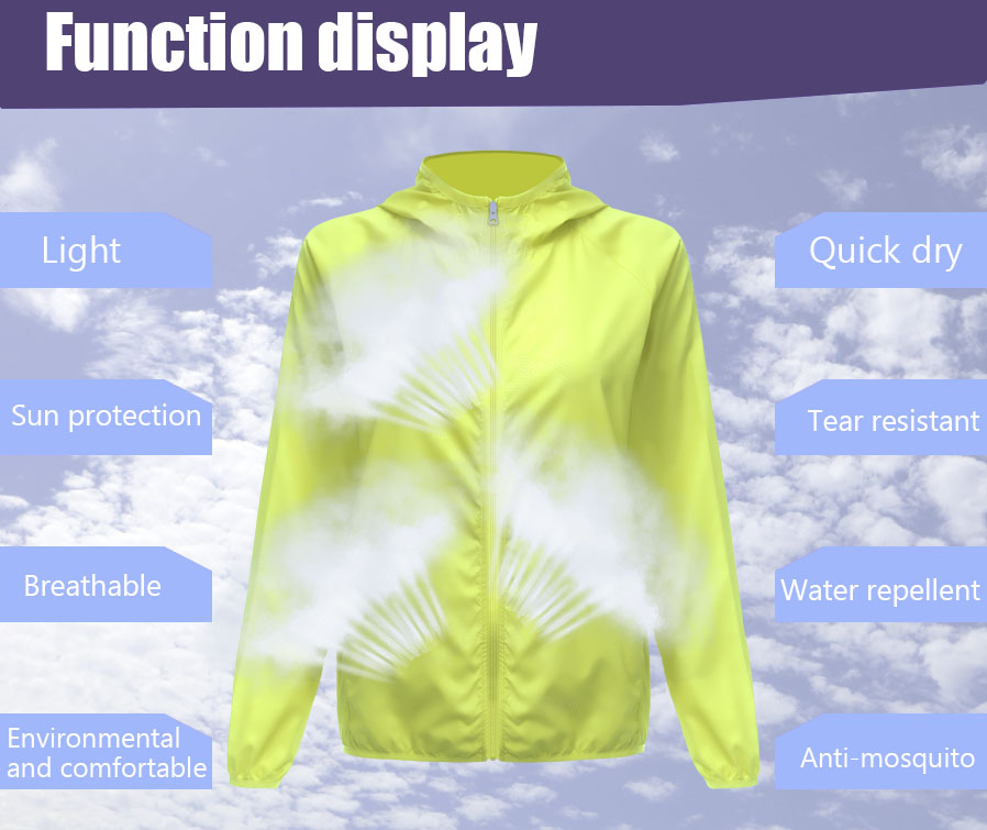 Men Women Quick Dry Hiking Waterproof Jacket Outdoor Sport UV Protection Coat