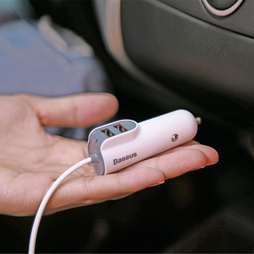 Baseus 2.1A Dual USB 5V 5.5A Quick Charging Car Charger with Cable 1M Baseus 2.1A Dual USB 5V 5.5A Quick Charging Car Charger with Cable 1M