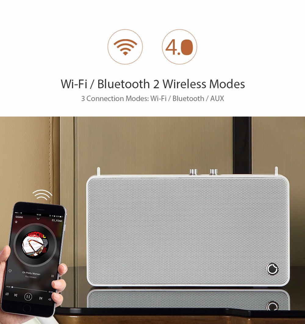 GGMM E5 - 100 Wireless WiFi Bluetooth Smart Speaker with Multi Room Leather Strap
