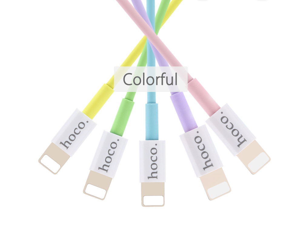 HOCO X8 Original Series PET 5V 2.4A 8 Pin Skid-proof Anti-twist Transfer Data Synchronization Charging Cord 1M HOCO X8 Original Series PET 5V 2.4A 8 Pin Skid-proof Anti-twist Transfer Data Synchronization Charging Cord 1M